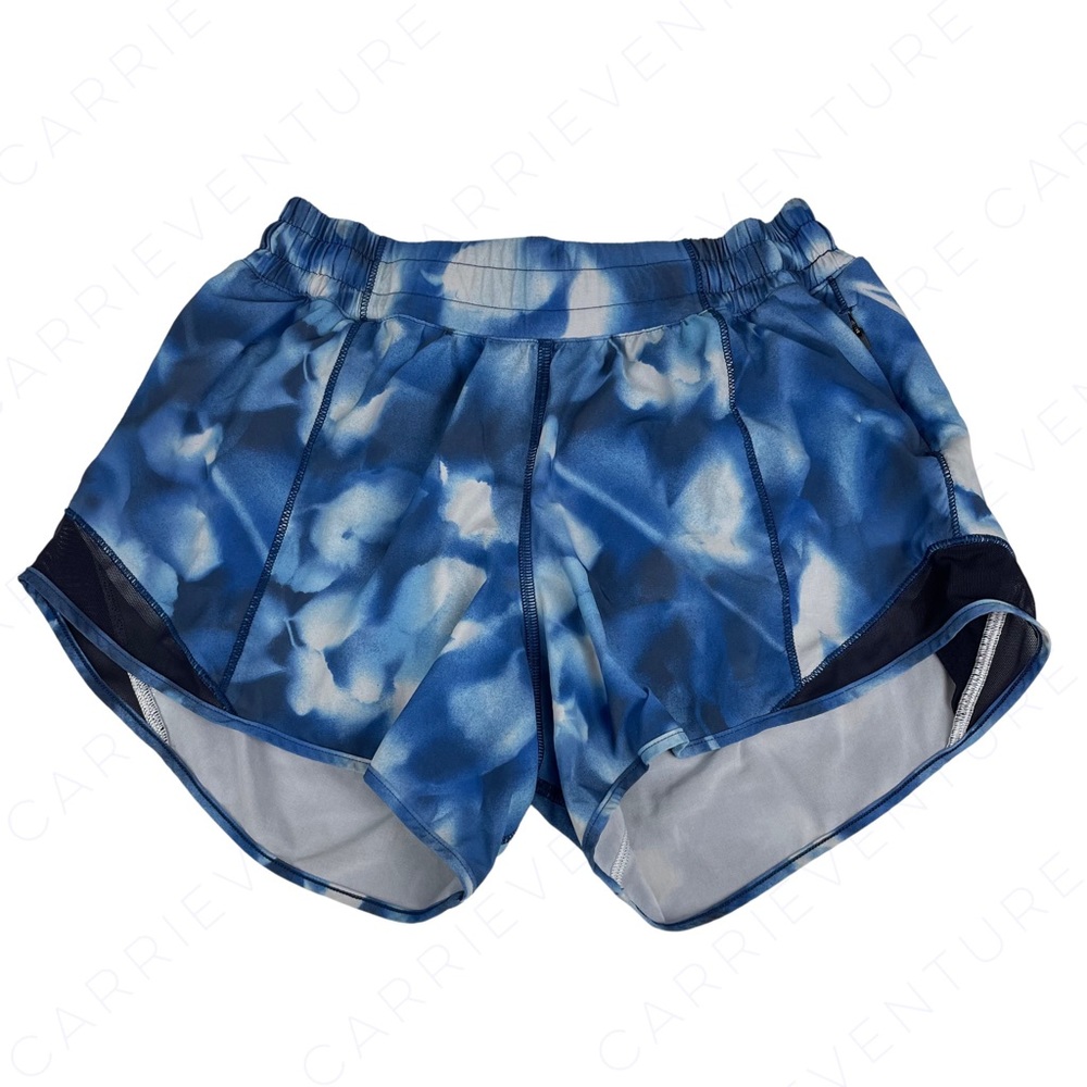 Lululemon Hotty Hot Short II Long 4" Blue Blossom